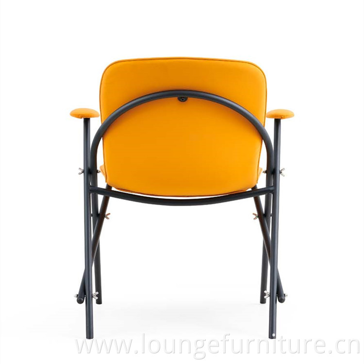 Wholesales Foldable Orange Furniture Portable Living Room Lounge Chair For Waiting Room